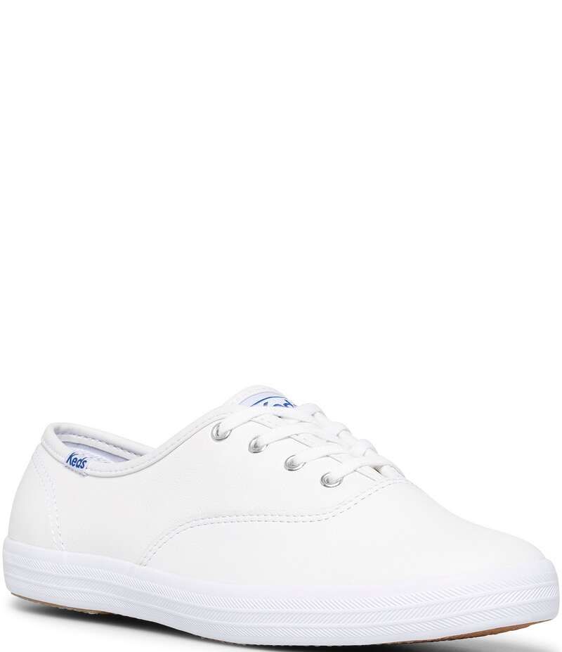 ケッズ レディース ボトムス カジュアルパンツ スニーカー レース レザー Keds Champion Leather Lace Up Retro Sneakers White ホワイト