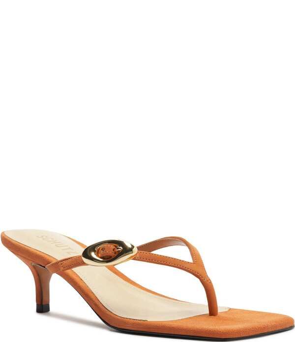 シュッツ レディース シューズ ヒール サンダル スエード Schutz Miriam Nubuck Suede Thong Dressandals Earth Clay