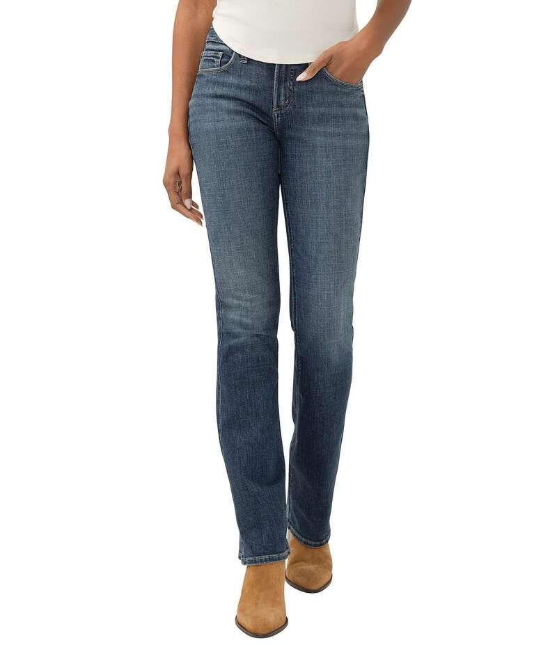 シルバー ジーンズ レディース ボトムス デニムパンツ スリムフィット ブーツカット ブーツ Silver Jeans Co Suki Mid Rise Slim Fit Bootcut Curvy