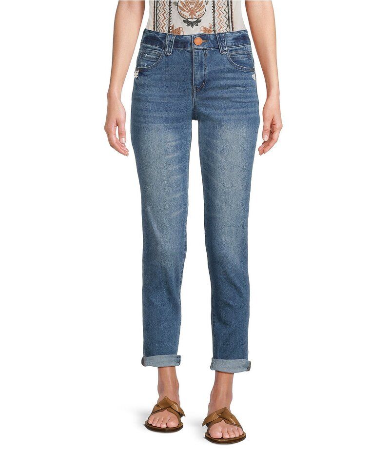 デモクラシー レディース ボトムス デニムパンツ アンクル ジーンズ Democracy AbsolutionR Skimmer Ankle Cuffed Jeans Mid Blue Artisan