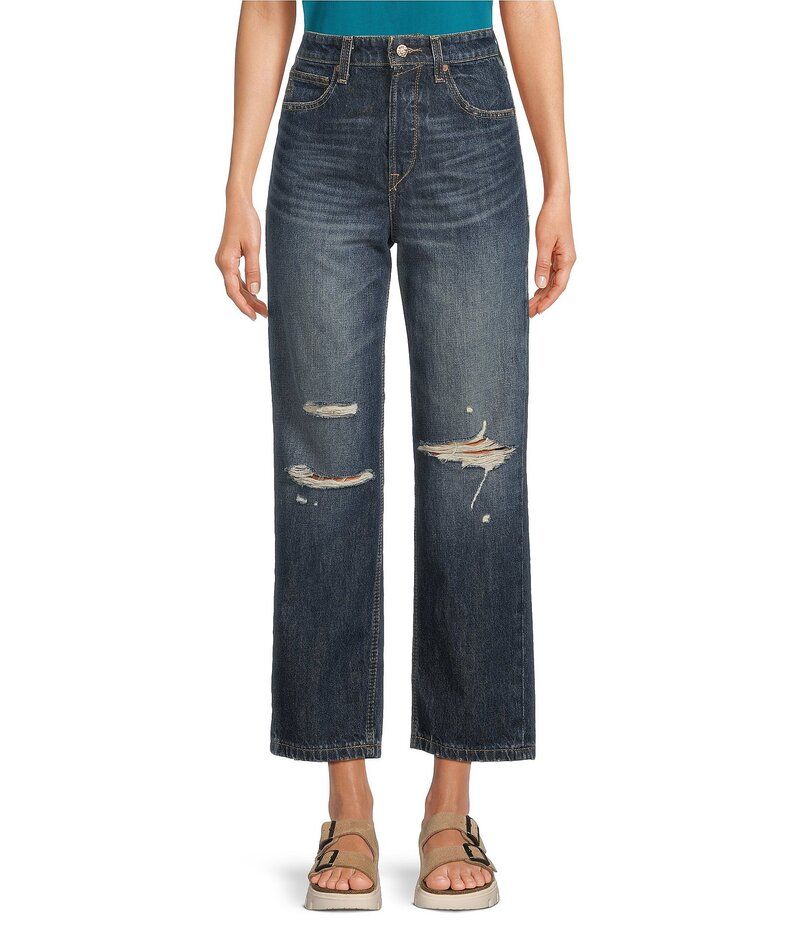 アリアト レディース ボトムス デニムパンツ ジーンズ Ariat Ultra High Rise Tomboy Distressed Straight Jeans Bora Bora