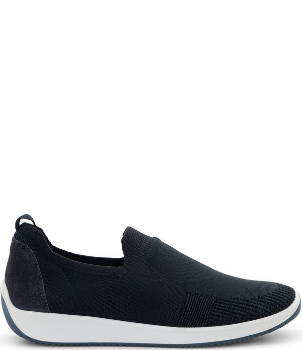 アラ レディース シューズ スニーカー ニット ara Leena Woven Stretch Knit Slip On Sneakers Navy ネイビー