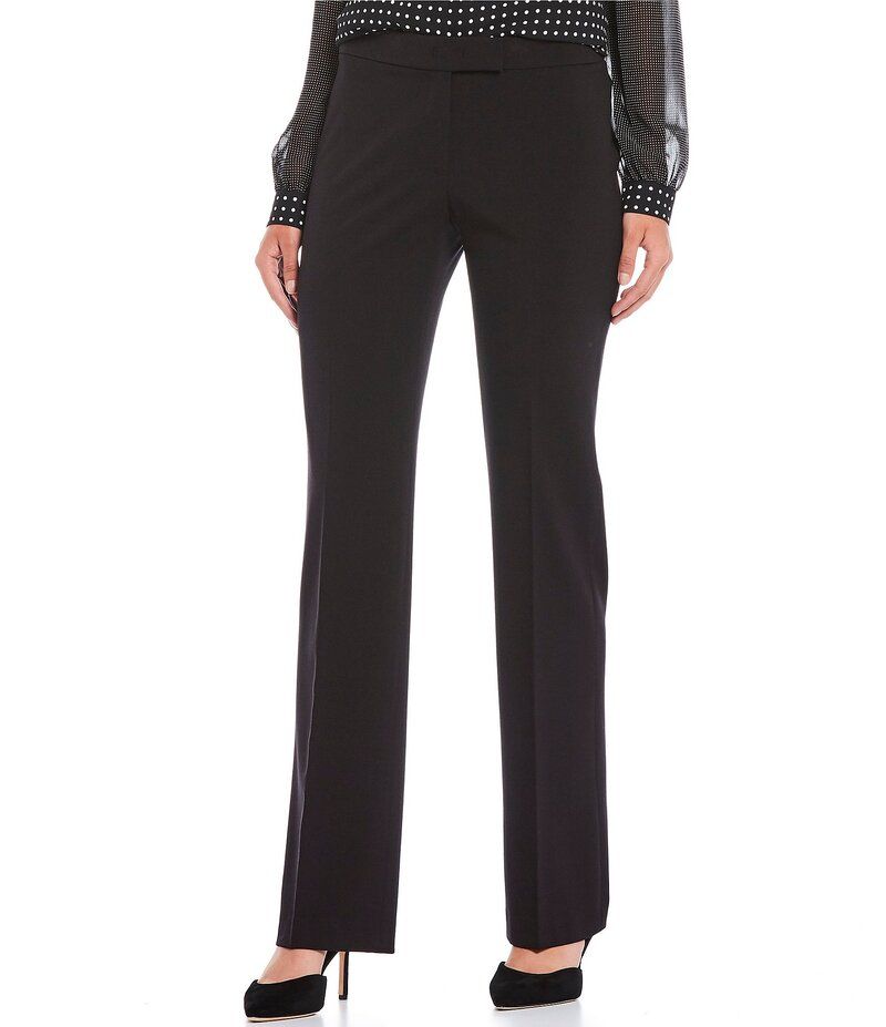 アンクライン レディース ボトムス カジュアルパンツ ストレート パンツ Anne Klein BiStretch Suiting Straight Leg Pants Black ブラック