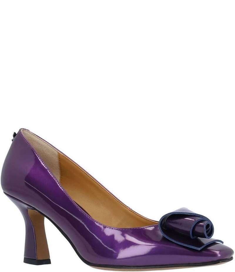 ジェイレニー レディース シューズ ヒール J Renee Karali Patent Ornamented Pumps Purple パープル