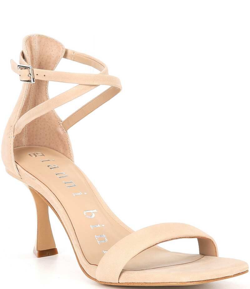 ジャンビニ レディース シューズ ヒール サンダル スエード Gianni Bini Layney Suede Square Toe Strappy Dressandalspanish Sand サン