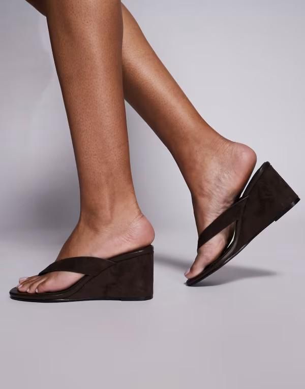 シミ レディース シューズ サンダル スエード SIMMI Shoesimmi London Jules wedge sandalsuedette Brown Suede ブラウン