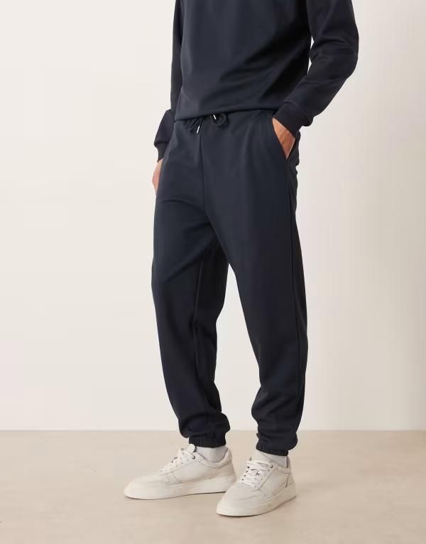エイソス メンズ ボトムス カジュアルパンツ パンツ スウェットパンツ ASOS DESIGN breatheMAX tapered sweatpants part of a set Sky capt