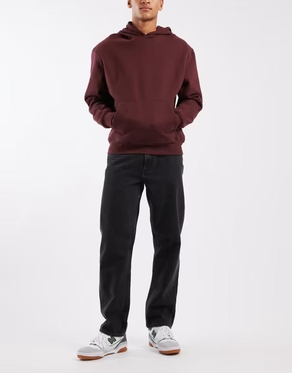 エイソス メンズ ボトムス デニムパンツ ジーンズ ASOS DESIGN straight jeans in washed WASHED BLACK ブラック