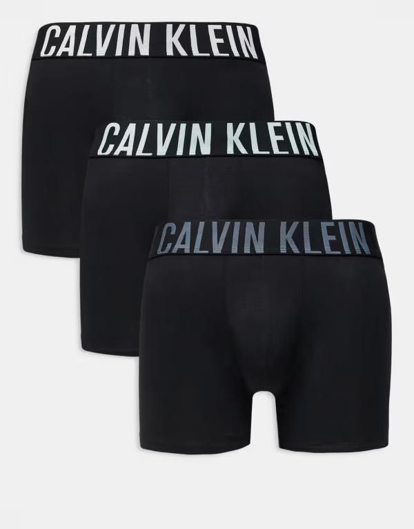 カルバンクライン メンズ アンダーウェア ボクサーパンツ コットン ロゴ Calvin Kleintense Power 3 pack cotton boxer briefs with grayblu