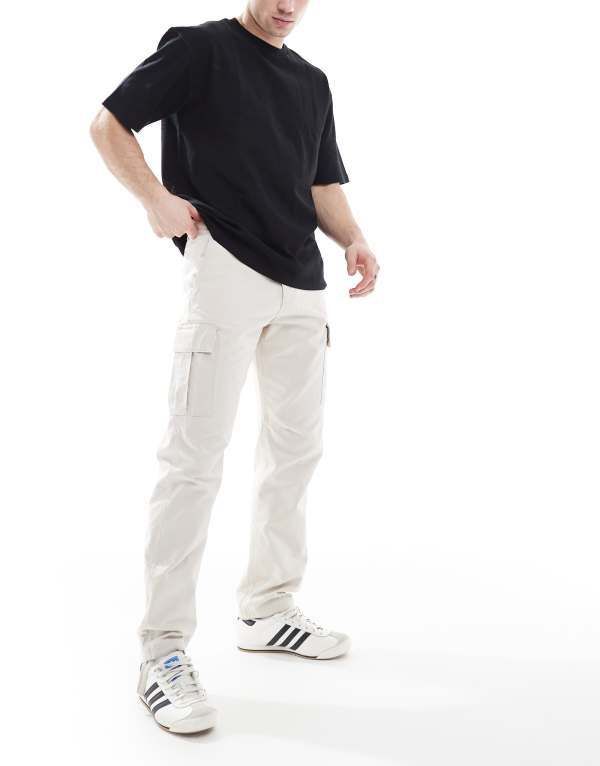 ジャック アンド ジョーンズ メンズ ボトムス カジュアルパンツ カーゴパンツ パンツ Jack Jones loose fit cargo pants Moonbeam ベージュ