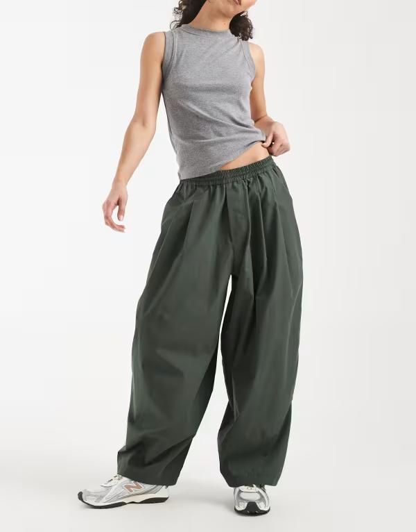 コルージョン レディース ボトムス カジュアルパンツ COLLUSION XL balloon leg pants Khaki カーキ 13,306円