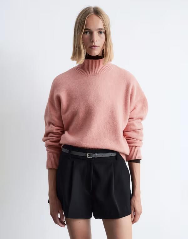 アンドアザーストーリーズ レディース アウター ニット・セーター ハイネック Other Stories high neck relaxed knit sweater PINK ピンク