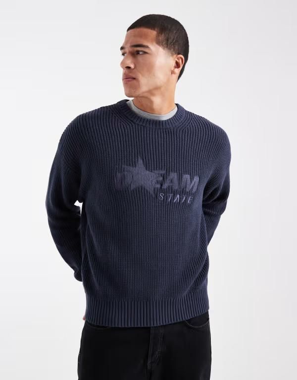 コットンオン メンズ トップス Tシャツ Cotton box fitshirt indigo INDIGO インディゴ