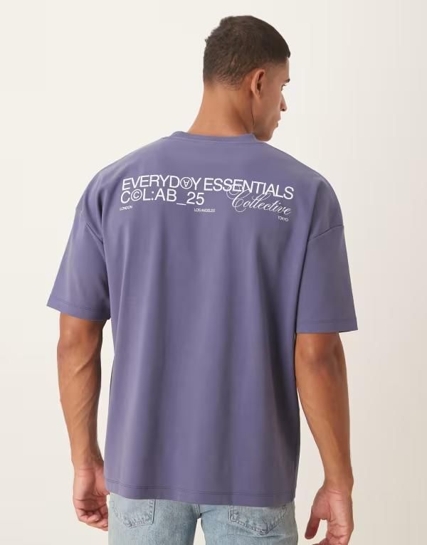 エイソス メンズ トップス Tシャツ グラフィック ASOS DESIGN super heavyweight premium oversized tshirt with dropped should