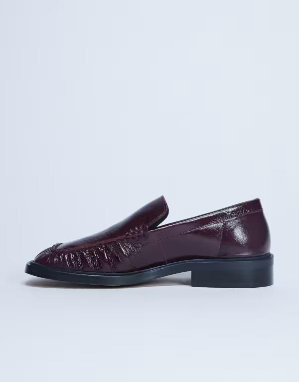 トップショップ レディース シューズ スリッポン・ローファー ギャザー レザー ローファー Topshop Clover premium real leather loafers with ruche