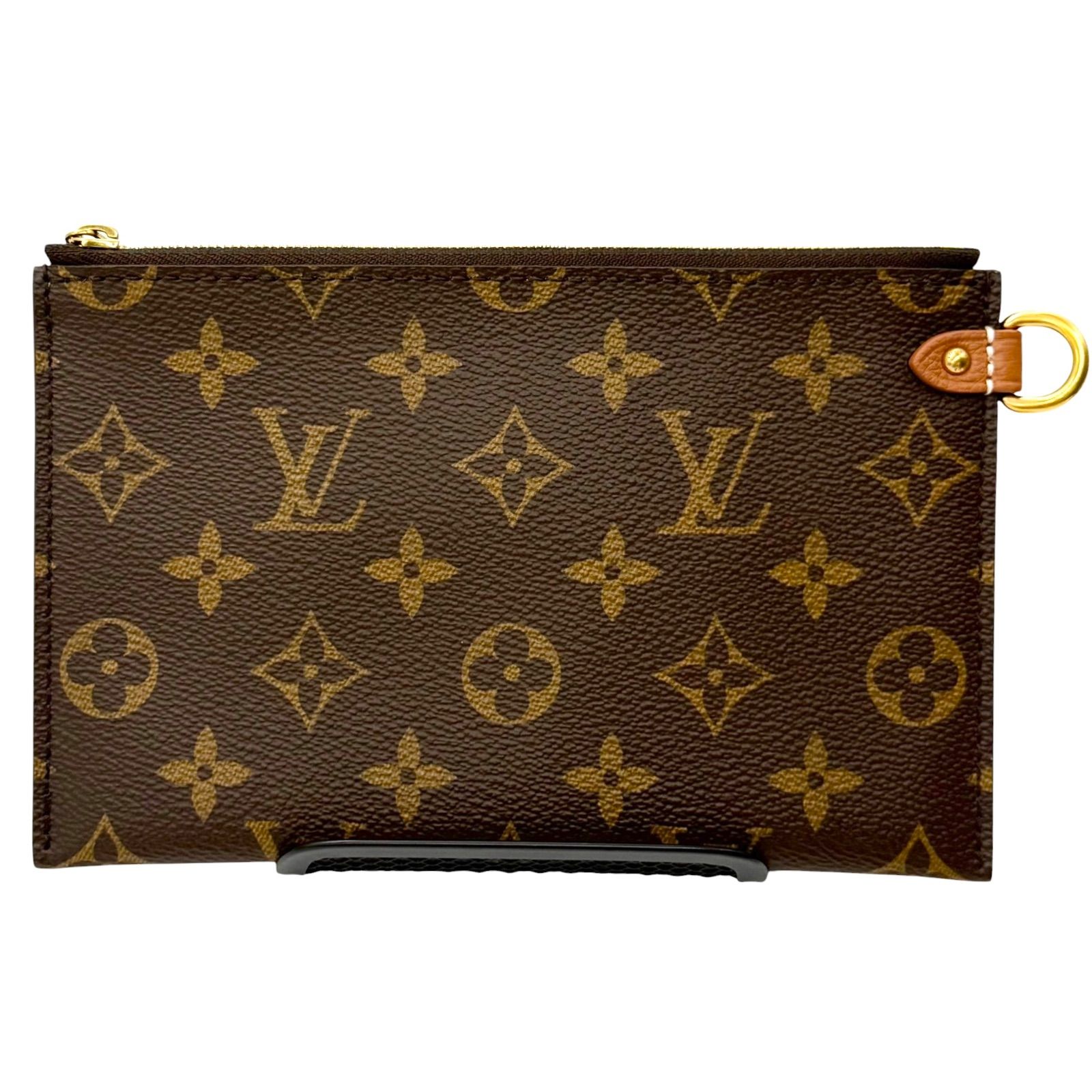 使用わずか/現行品　Louis Vuitton　ルイヴィトン　ローキー　ロウキー　ホーボー　付属 ポーチ　小物入れ　モノグラム　スクエア　ブラウン　ミニクラッチ　レディース　メンズ　ユニセックス　ブランド　ハイブランド　do6