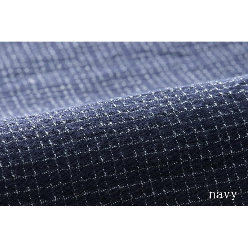 【新品】 綿の郷(ワタノサト) 久留米ちぢみ織文人柄甚平 品質本位 日本製 サイズ S/M/L/LL/3L (M, navy) 1