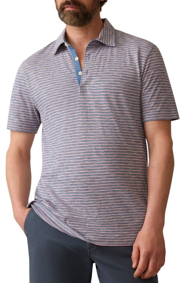 ファレティ メンズ トップス Tシャツ Faherty Mensunwashed PocketShirt Sea Fire Stripe ストライプ