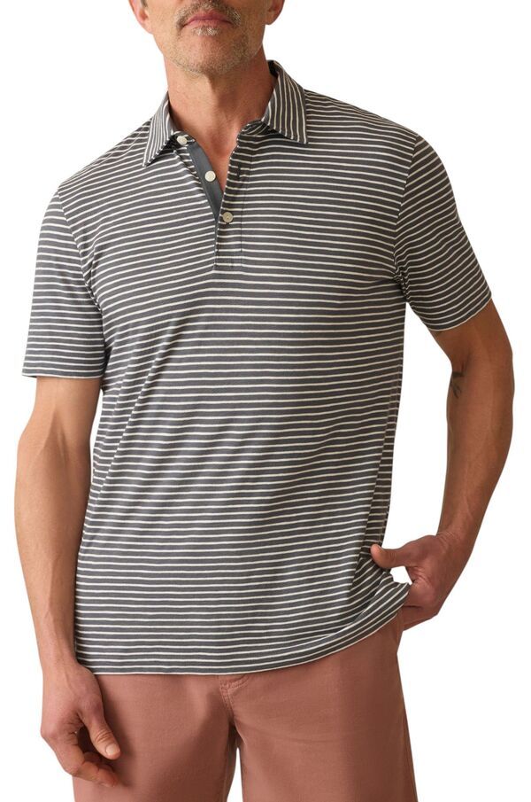 ファレティ メンズ トップス Tシャツ Faherty Mensunwashed PocketShirt Ocean Stone Stripe ストーン
