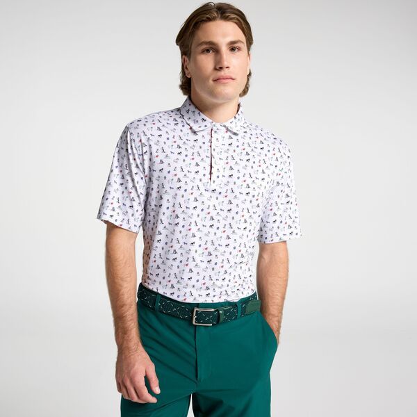 ウォルターヘーゲン メンズ トップス ポロシャツ プリント Walter Hagen Mens Performance 11 Holiday Print Golf Polo The 12 Dogs O