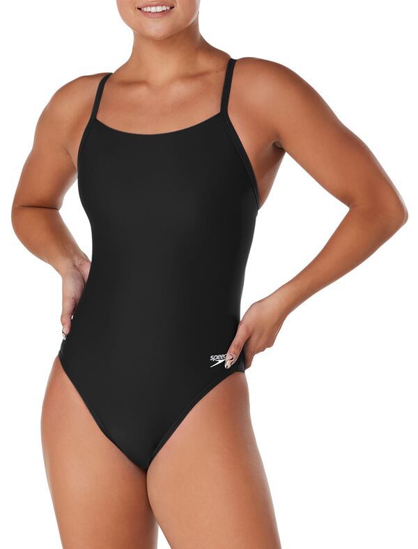スピード レディース 水着 上下セット Speedo Womens Eco Solid Flyback Black ブラック