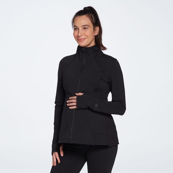 キャリー レディース アウター ジャケット・ブルゾン ニット マタニティ CALIA Womens Maternity Knit Jacket Pure Black ブラック