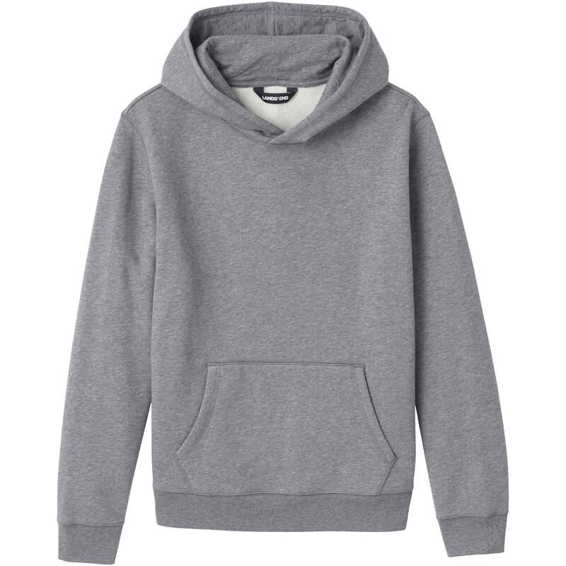 ランズエンド メンズ トップス Tシャツ スウェット Adult Lands End School Uniform Hooded Pullover Sweatshirt Pewter Heather