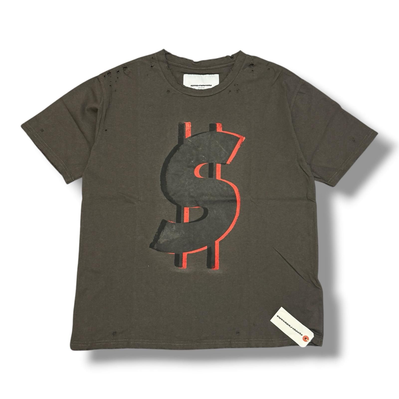 参考上代20900円 未使用 TEPPEI FURUYAMA 25SS ダメージプリントT 