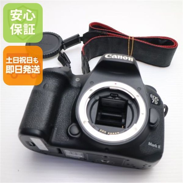 美品 EOS 7D Mark II ブラック 即日発送 一眼レフ Canon 本体 土日祝発送OK 04000