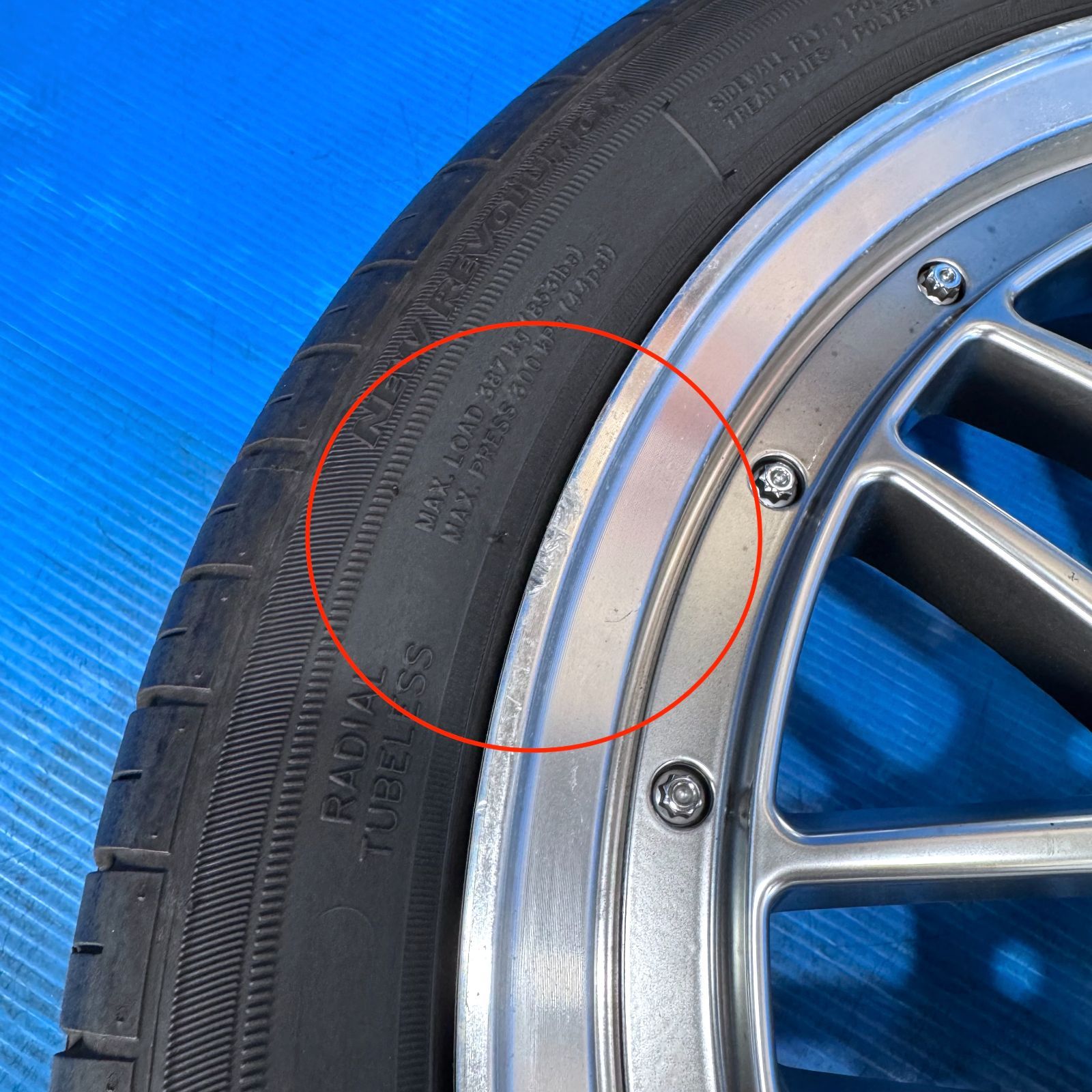 格安 訳あり レグザス M900 16インチ 4本 5J+45 4H 100 165/50R16 軽