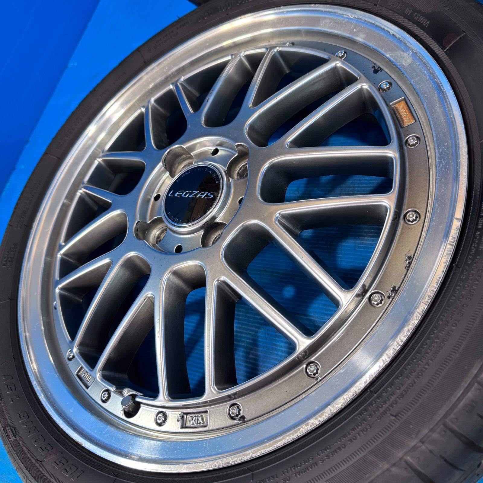 格安 訳あり レグザス M900 16インチ 4本 5J+45 4H 100 165/50R16 軽