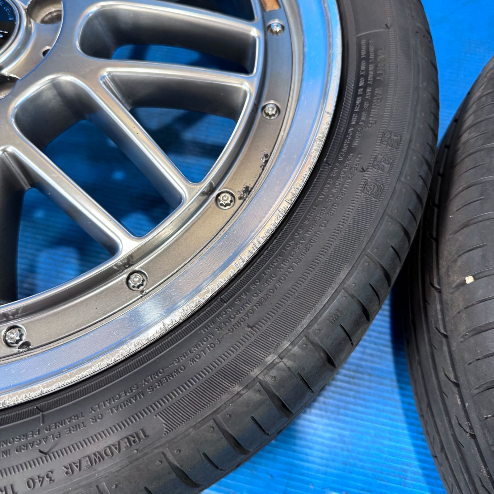 格安 訳あり レグザス M900 16インチ 4本 5J+45 4H 100 165/50R16 軽
