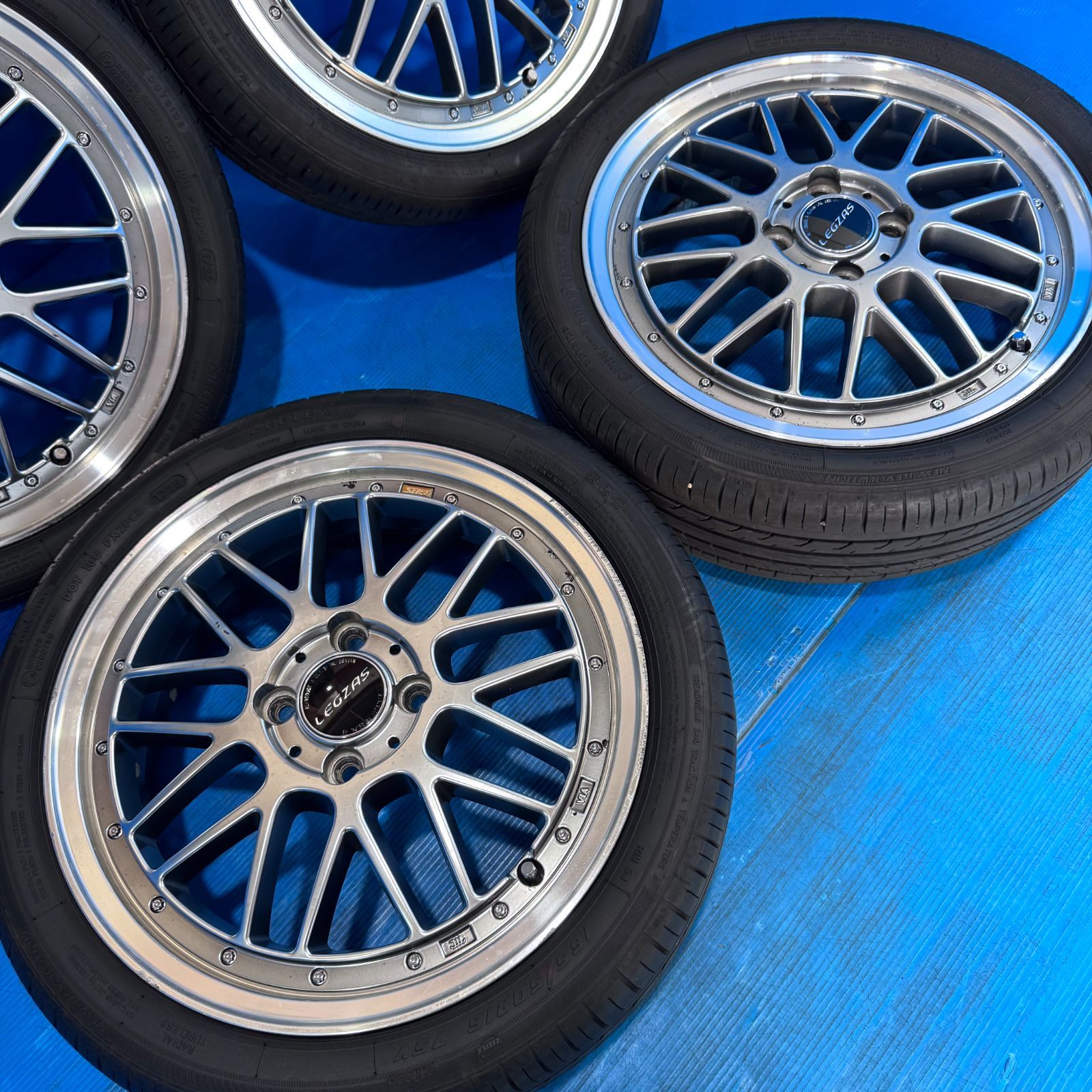 格安 訳あり レグザス M900 16インチ 4本 5J+45 4H 100 165/50R16 軽