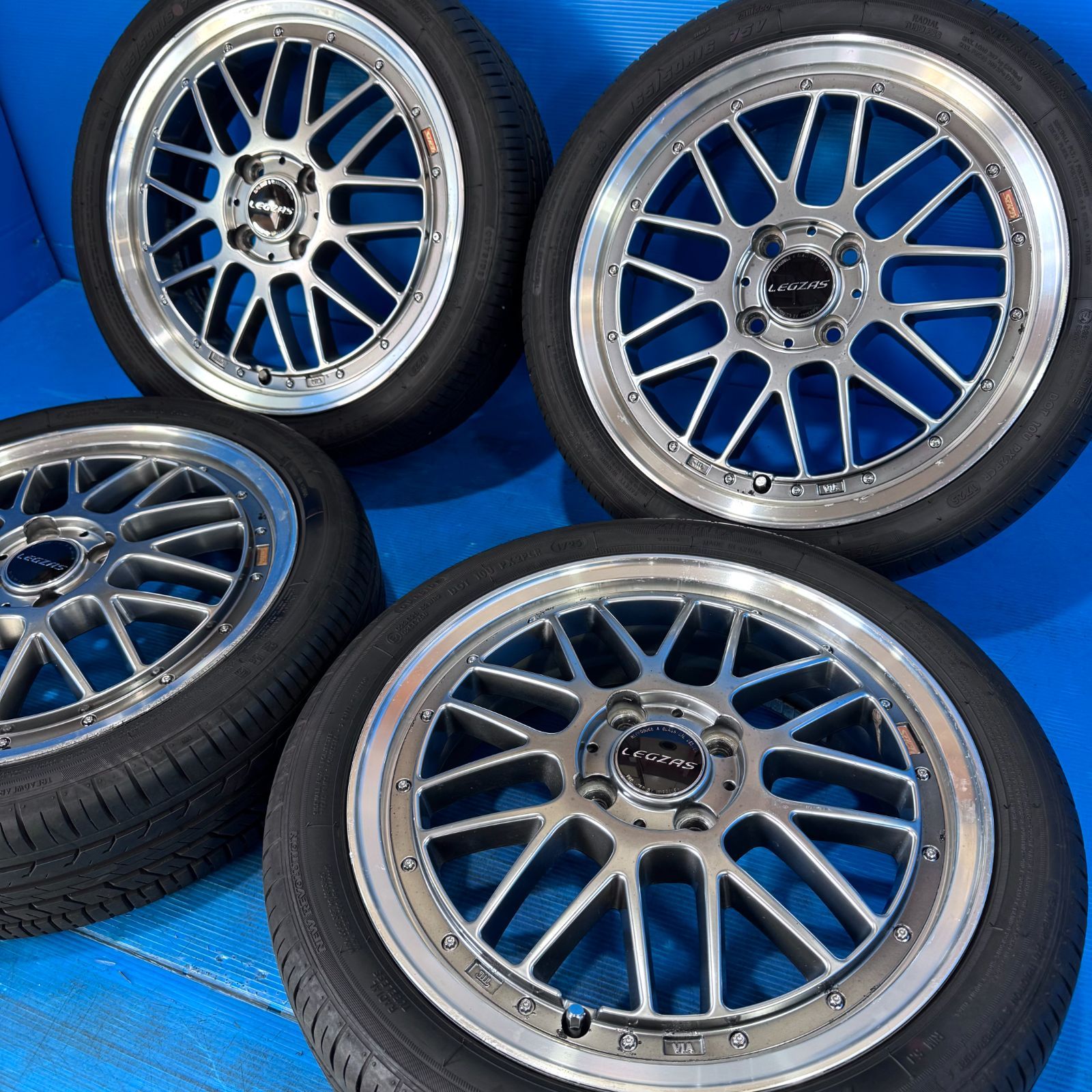 格安 訳あり レグザス M900 16インチ 4本 5J+45 4H 100 165/50R16 軽