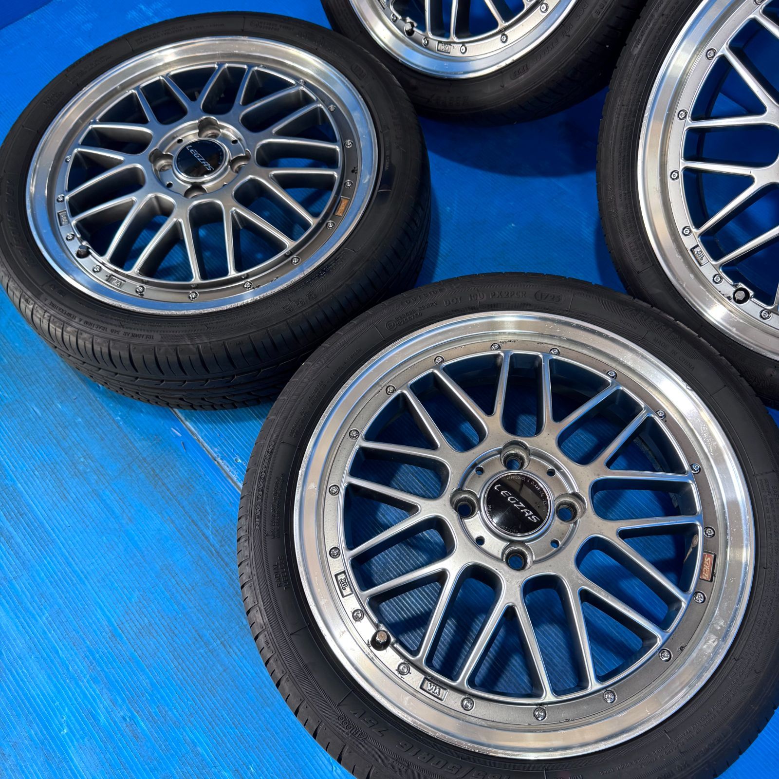 格安 訳あり レグザス M900 16インチ 4本 5J+45 4H 100 165/50R16 軽
