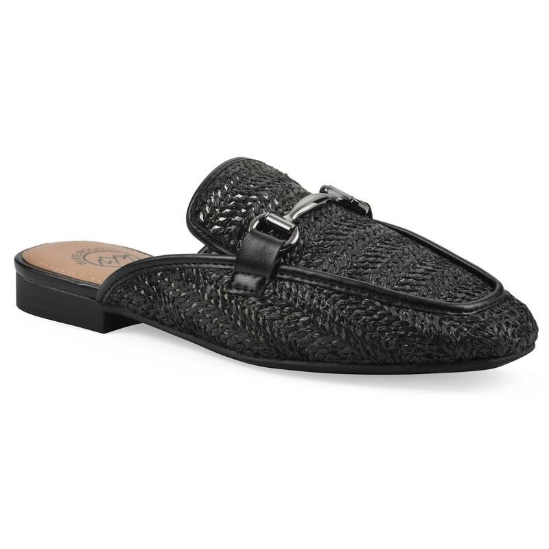 ホワイトマウンテン レディース シューズ サンダル White Mountain Bobbin WomenslipOn Mules Black Smooth ブラック