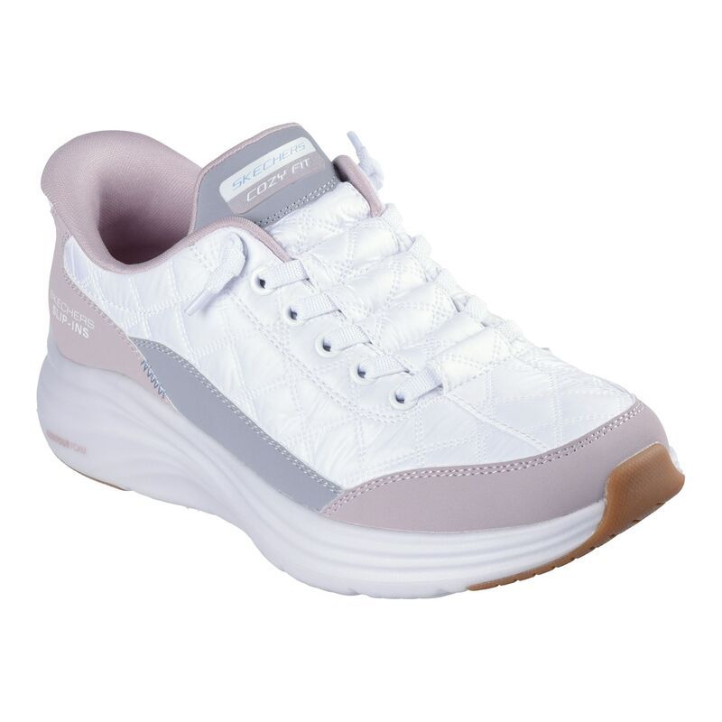 スケッチャーズ レディース シューズ スニーカー Skechers Hands Free Slipins Contour Foam Cozy Fit Womensneakers White Laven