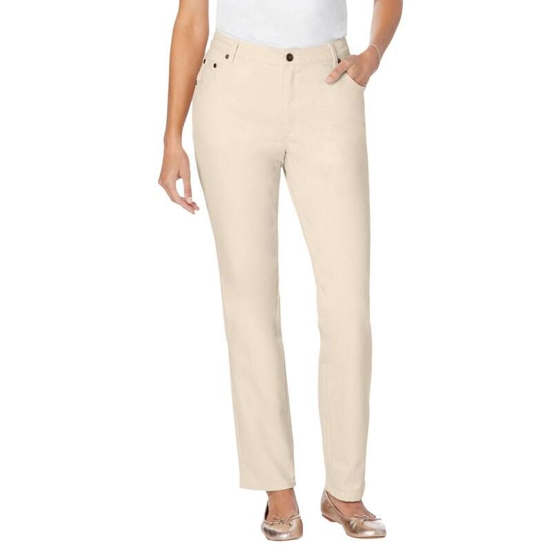 ウーマン ウィズイン レディース ボトムス デニムパンツ プラスサイズ トール ジーンズ Woman Within Plusize Tall StraightLeg Stretch Denim Fiv