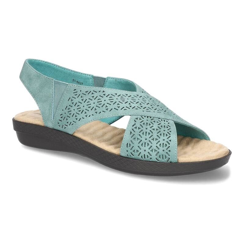 イージーストリート レディース シューズ サンダル Easy Street Claudia Womenslingback Sandals Turquoise ターコイズ