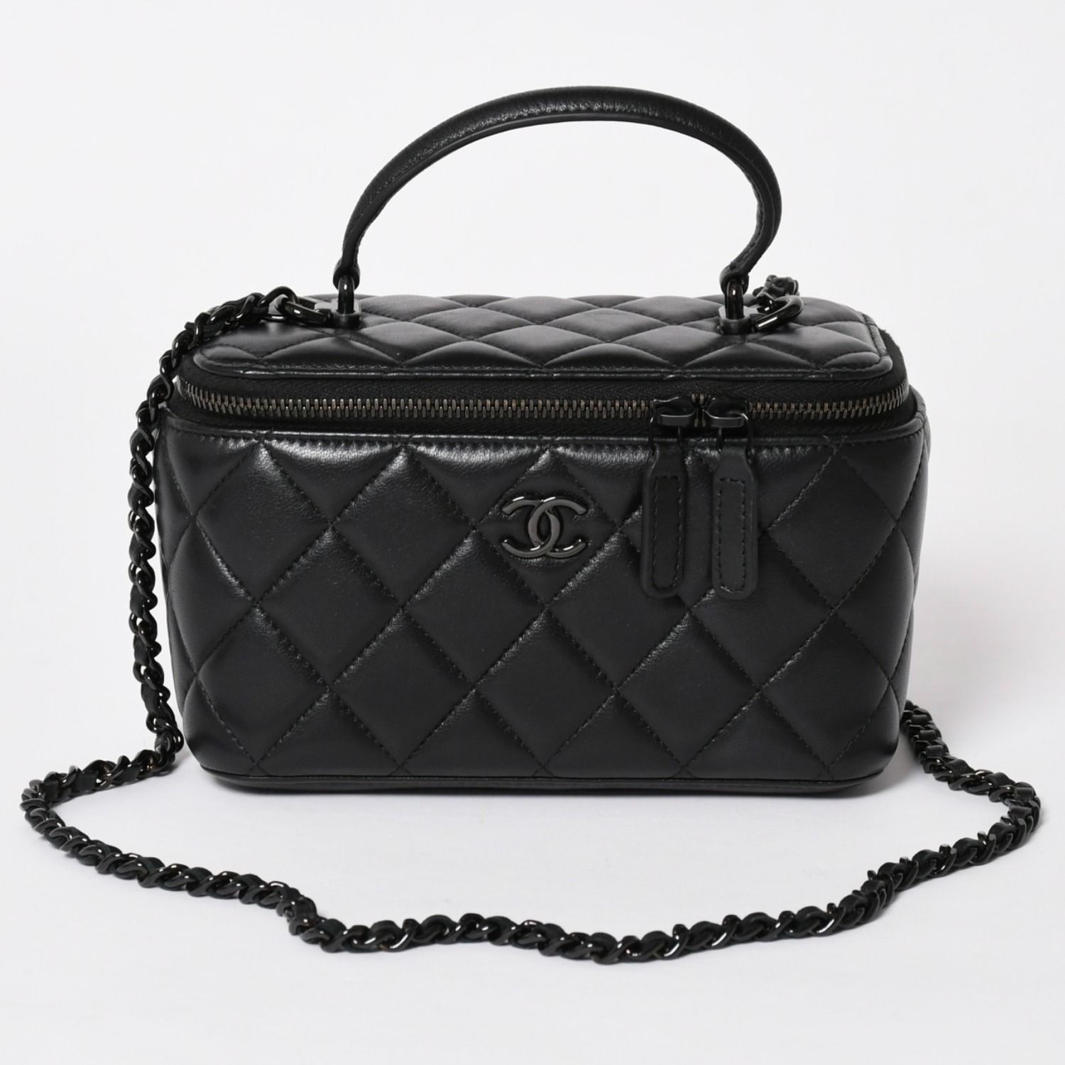 極美品 CHANEL シャネル SO BLACK ソーブラック ヴァニティ チェーン