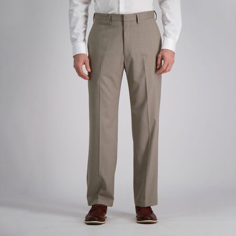 ハガー メンズ ボトムス カジュアルパンツ Mens Haggar Premium ClassicFit FlatFront Stretch Suit Pants Oatmeal オートミール