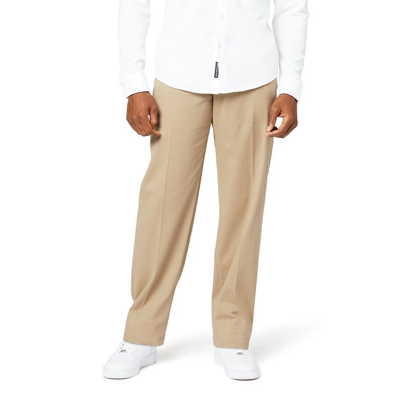 ドッカーズ メンズ ボトムス カジュアルパンツ Mens Dockerstretch Easy Khaki RelaxedFit FlatFront Pants Khaki カーキ