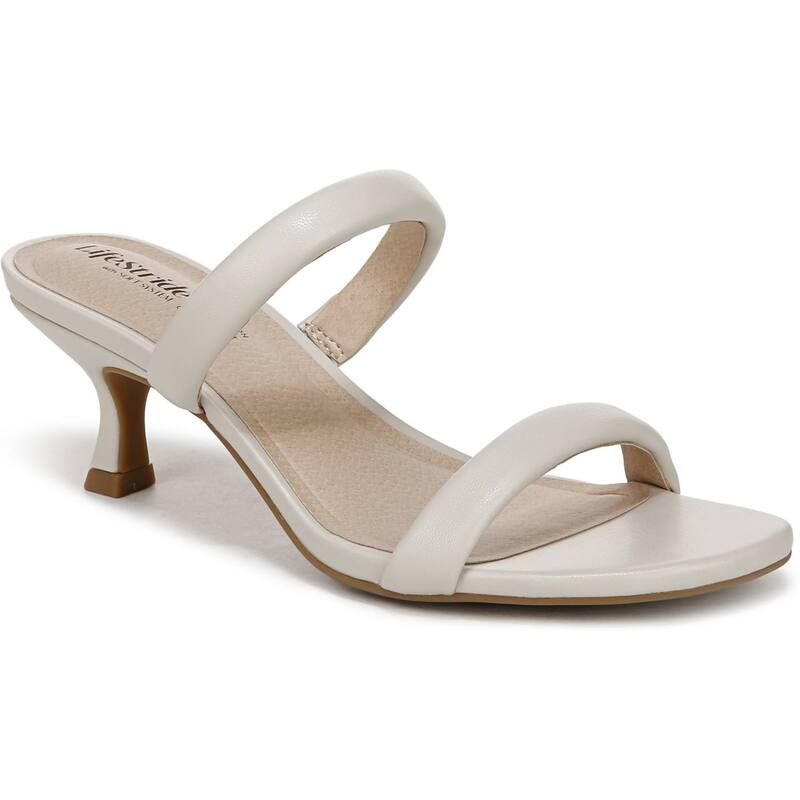 ライフストライド レディース シューズ サンダル ヒール Womens LifeStride Nalani Womenstrappy Heels Bone Faux Leather