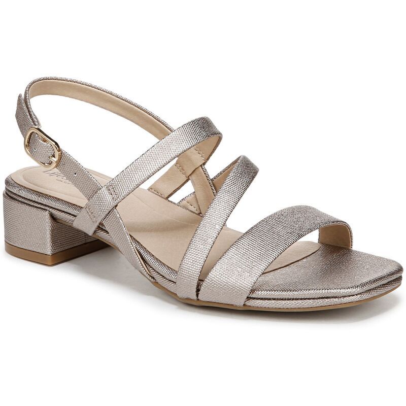 ライフストライド レディース シューズ パンプス サンダル LifeStride Janet Womenslingback Dressandals Bronze Faux Leather