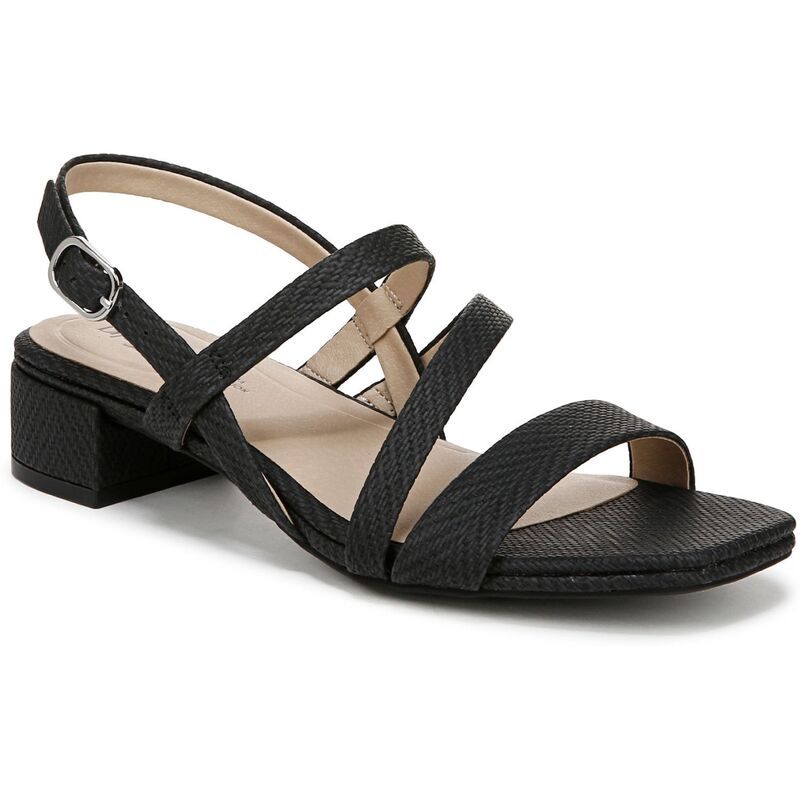 ライフストライド レディース シューズ パンプス サンダル LifeStride Janet Womenslingback Dressandals Black Faux Leather ブラック