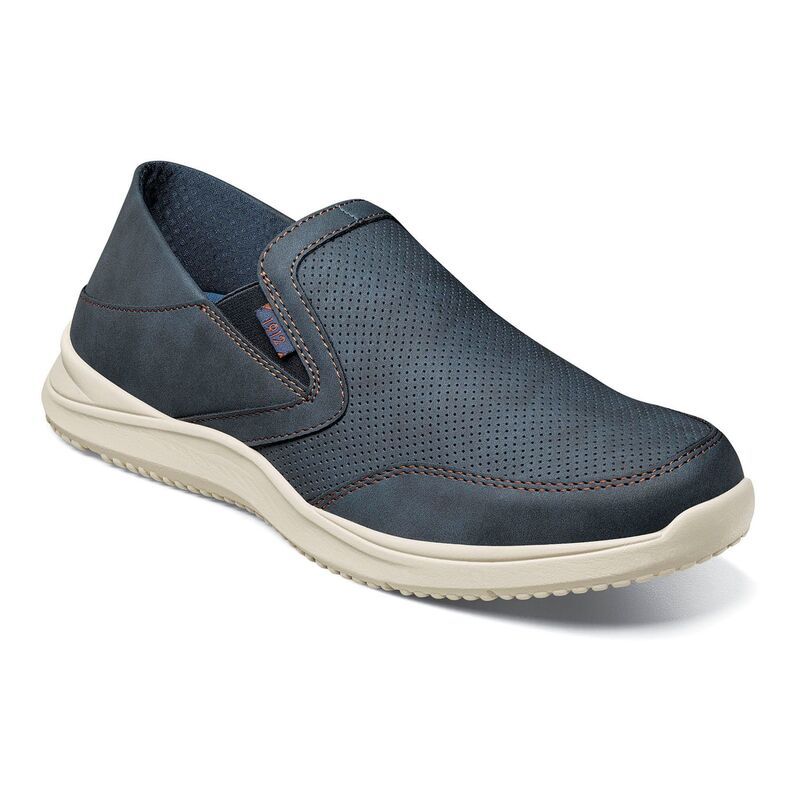ノンブッシュ メンズ シューズ スリッポン・ローファー Nunn BushR Conway EZ Menslip On Shoes Navy Multi ネイビー