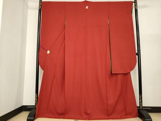 平和屋着物●豪華振袖　紅海老茶色　正絹　逸品　AABI8200ck