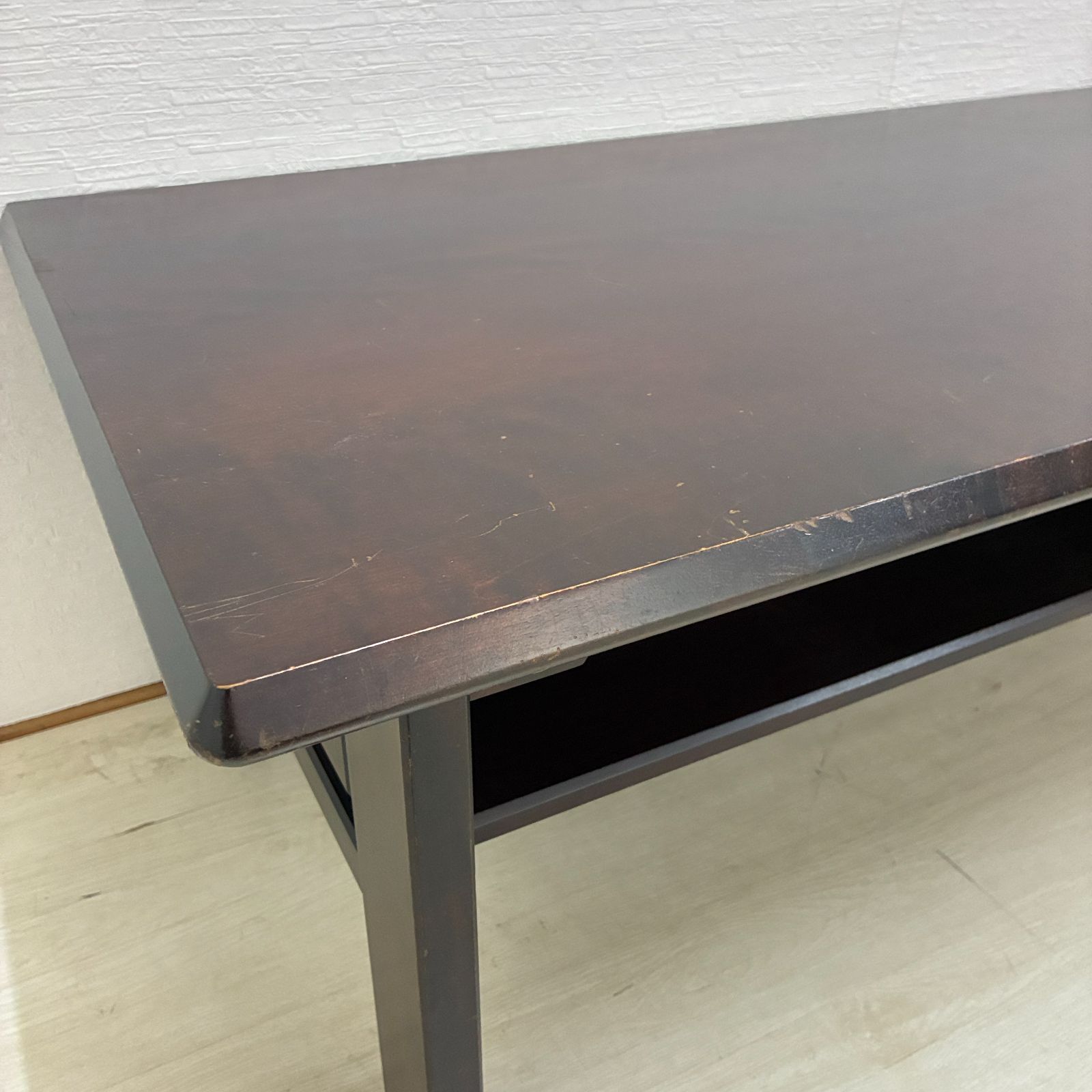 北海道民芸家具 センターテーブル リビングテーブル カバ材 天然木 古