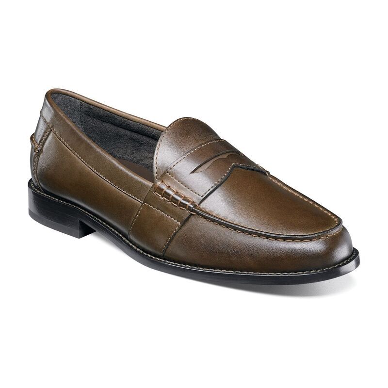 ノンブッシュ メンズ シューズ スリッポン・ローファー Nunn Bush Noah Men s Moc Toe Dress Penny Loafers Brown ブラウン