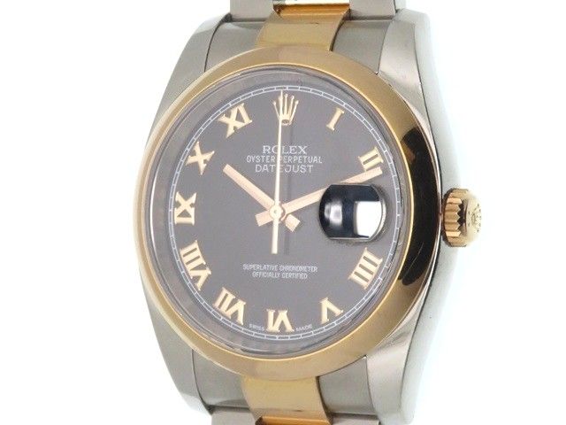 【ノーメンテナンス特価】ROLEX ロレックス ウォッチ デイトジャスト36 時計 116201 腕時計 ステンレススチール/K18ピンクゴールド K18PG ブラック 自動巻き ブラック文字盤【中古】431